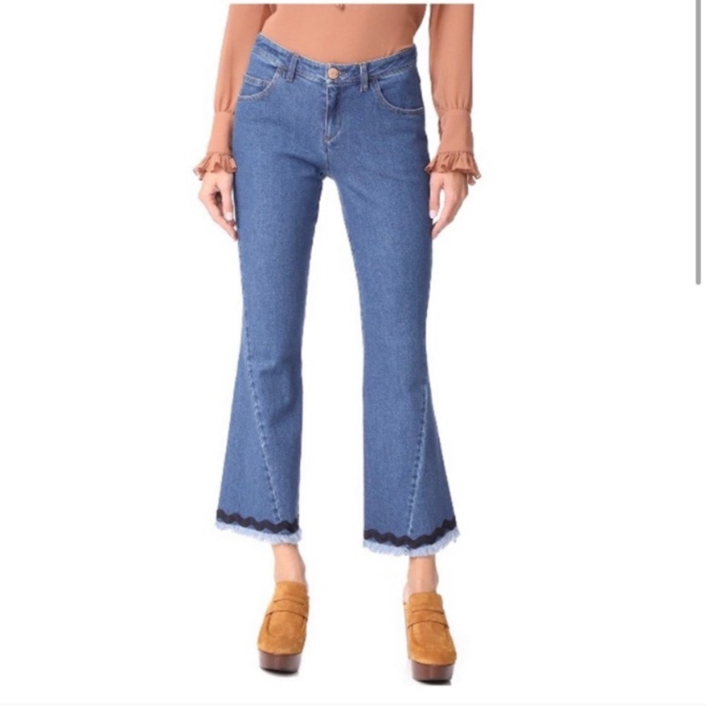 See by Chloe • Cropped Flare Jeans Raw Hem